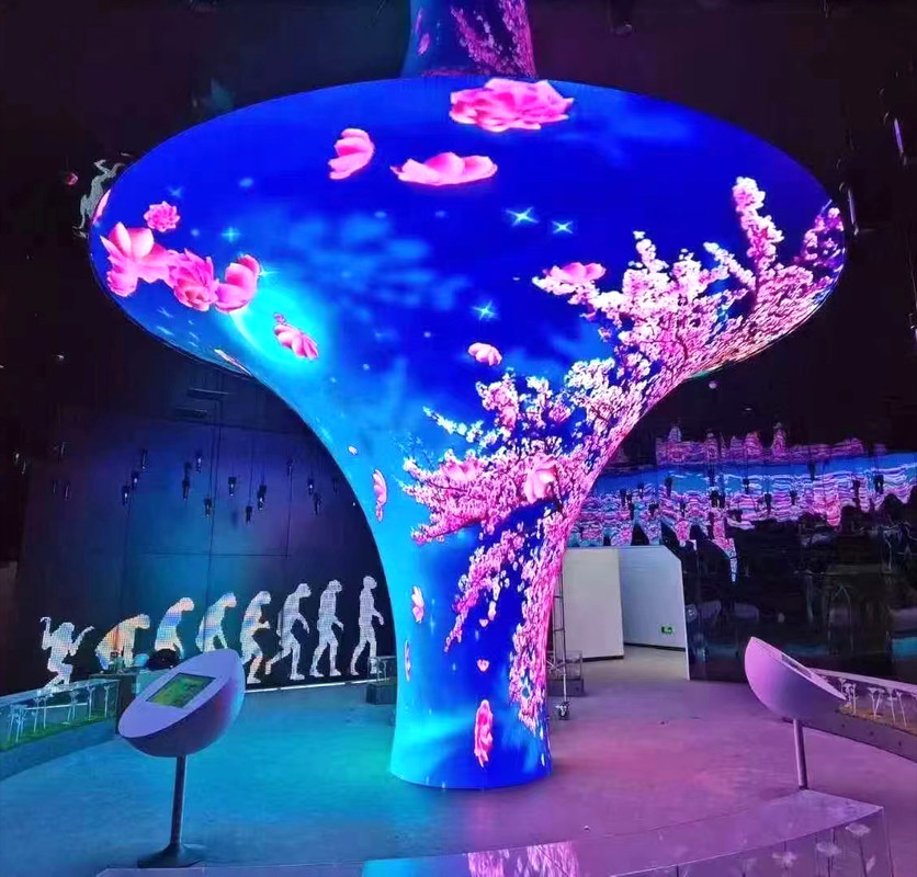 Okrągły, cienki, elastyczny ekran LED P1.8 P2 P2.5 P3 W pełnym kolorze