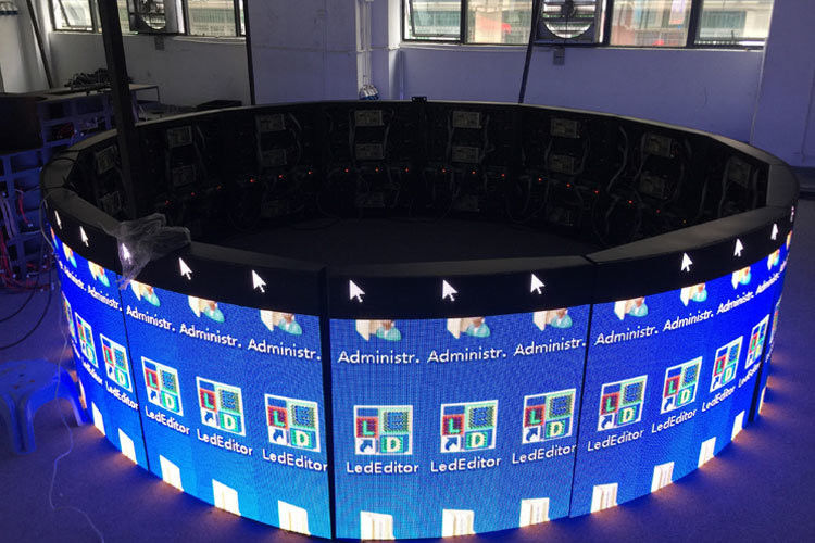 Bezproblemowy kąt wykrzywiony LED Video Wall, Ekspozycyjny LED Display Soft Module